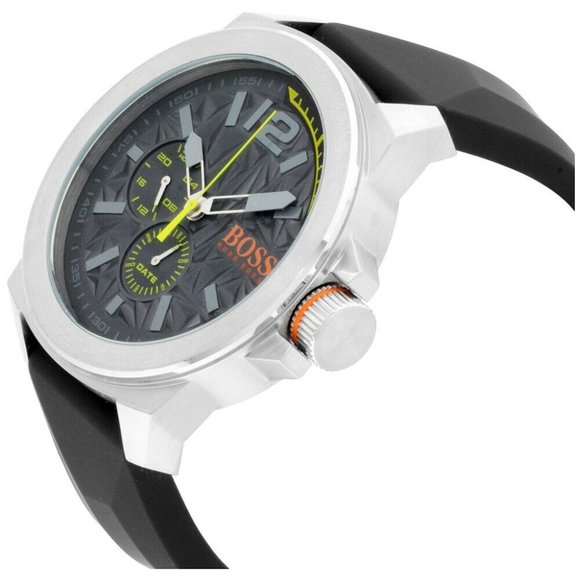 Hugo Boss Orange New York Black Silicone Strap - Picture 2 of 4